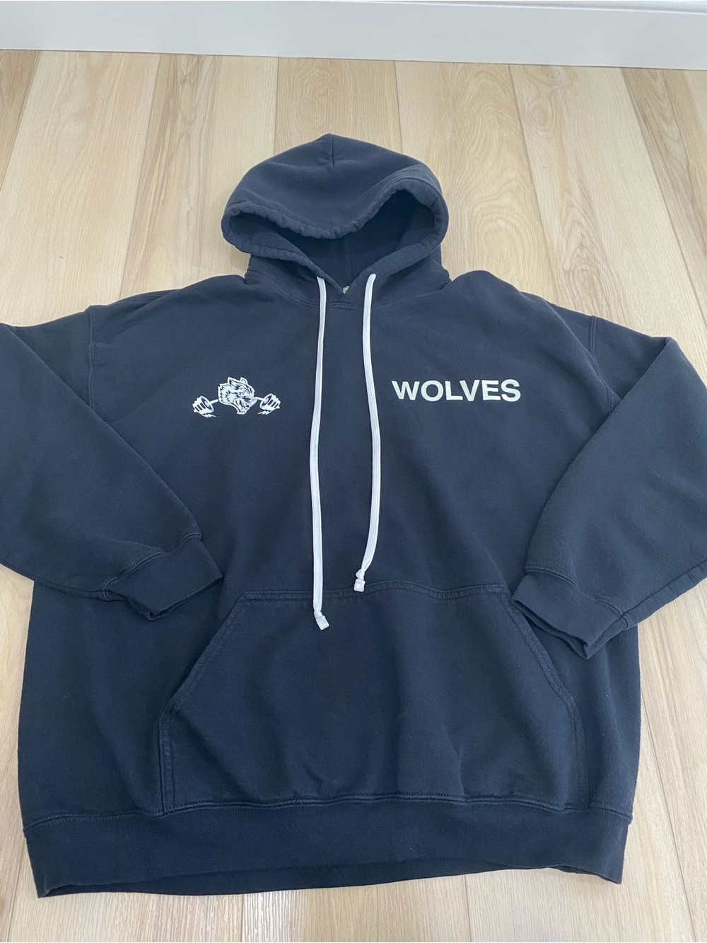 Rare Black Tag Darc Sport Hoodie Then Now Forever Size Large Wolves Graphic